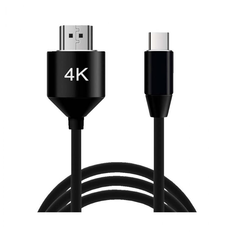 4K 2K C타입 HDMI 초슬림 후드 컨버터 케이블 2M TV 노트북 스마트폰 모니터 미러링 영상 음성 출력