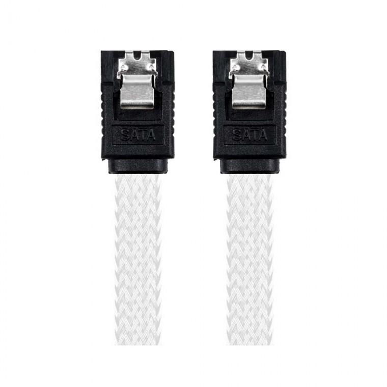 SATA 케이블 화이트 50cm 일자형 하드디스크 CD-ROM DVD 연결 데이터전송 6Gbps