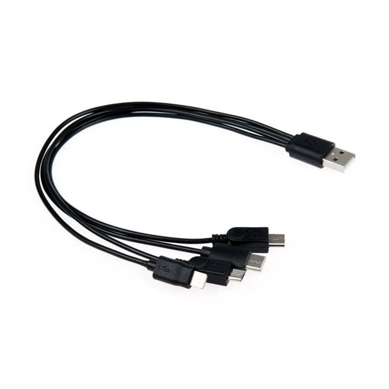 USB C타입 iOS핀 5핀 4 IN 1 멀티 충전 케이블 30cm 5V