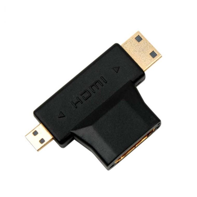 2 IN 1 HDMI 변환젠더 T형 노트북 캠코더 블랙박스 TV연결