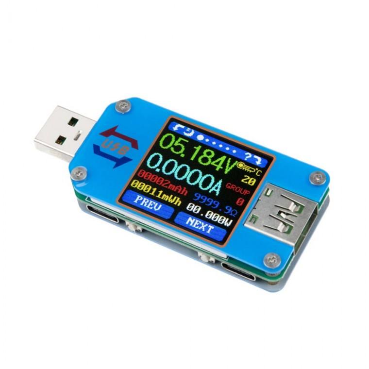 USB 테스터기 C타입 A타입 5핀 전류 전압 온도 시간 충전용량 측정
