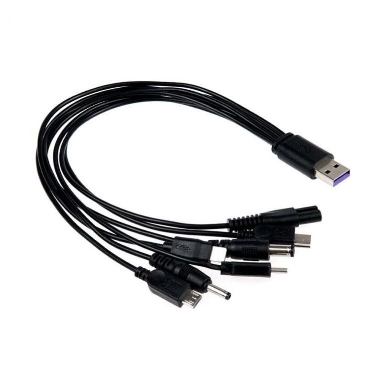 USB C타입 iOS핀 5핀 7 IN 1 멀티 충전 케이블 30cm 5V