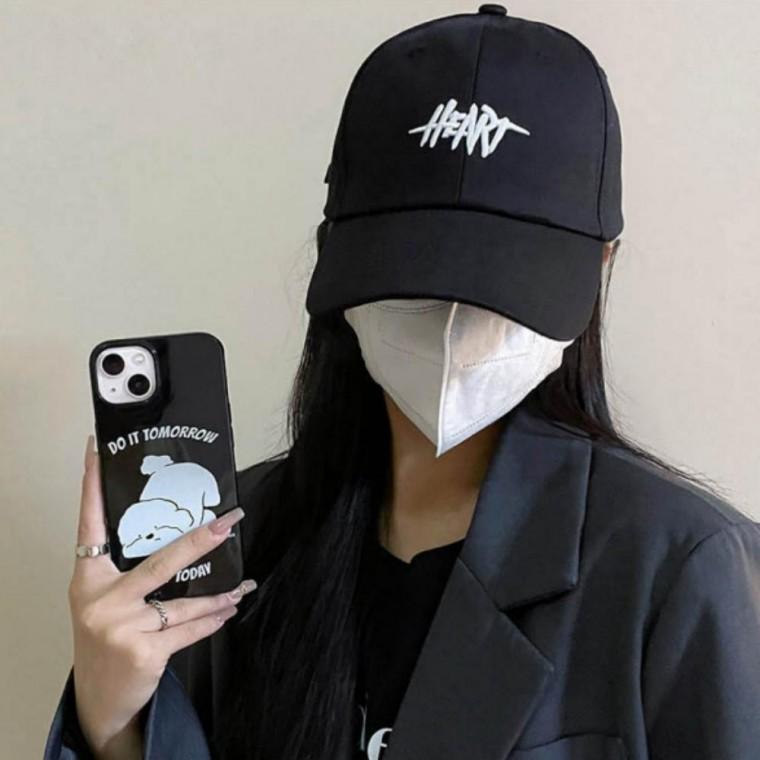 남녀공용 데일리 HEART 로고 볼캡 야구모자 썬캡