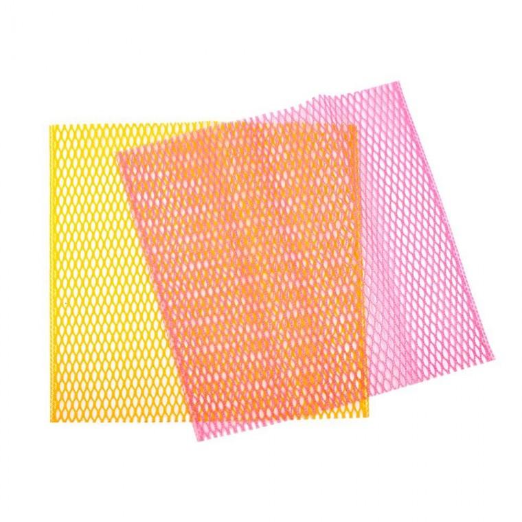 수세미 망사 칼라 벌크 100장 30x30cm 색상랜덤