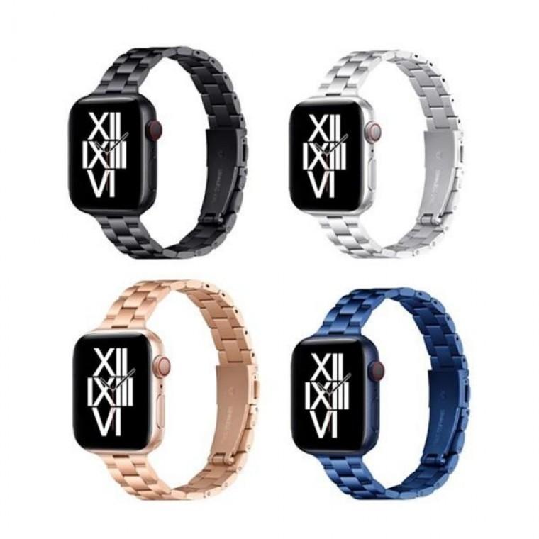 EAS 클래시 워치 전용 슬랜더 원터치 메탈 밴드 스트랩 Apple Watch 8 울트라 7 SE 6 5 4