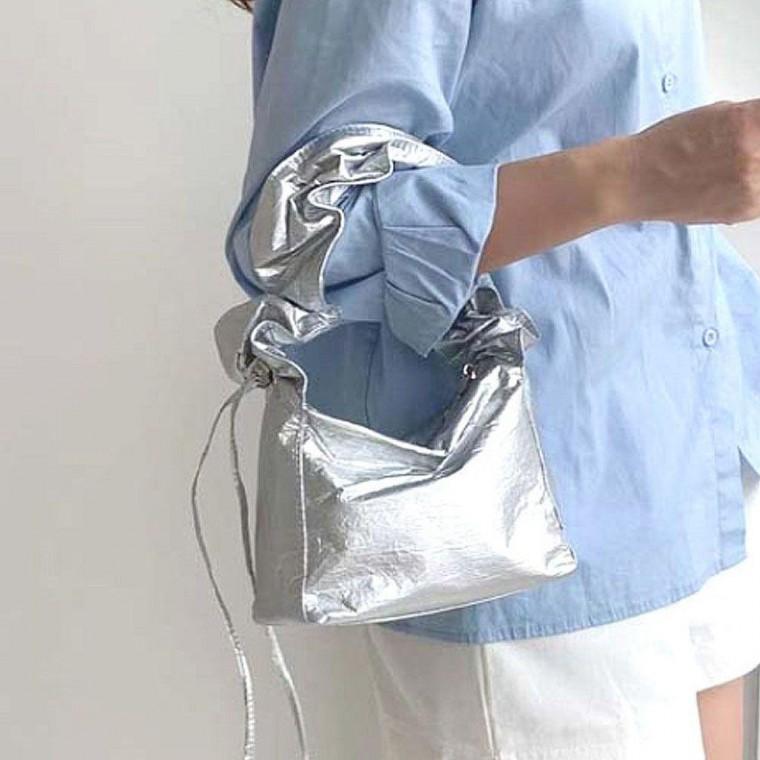 여성 가방 셔링 곱창 미니 토트백 숄더백 데일리 패션