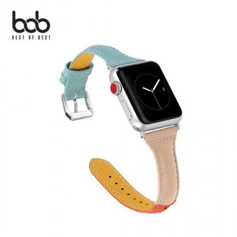 EAS 워치 호환 콤비 배색 가죽 슬랜더 벨트버클 밴드 스트랩 시계줄 Apple Watch 8 울트라 7 SE 6 5 4