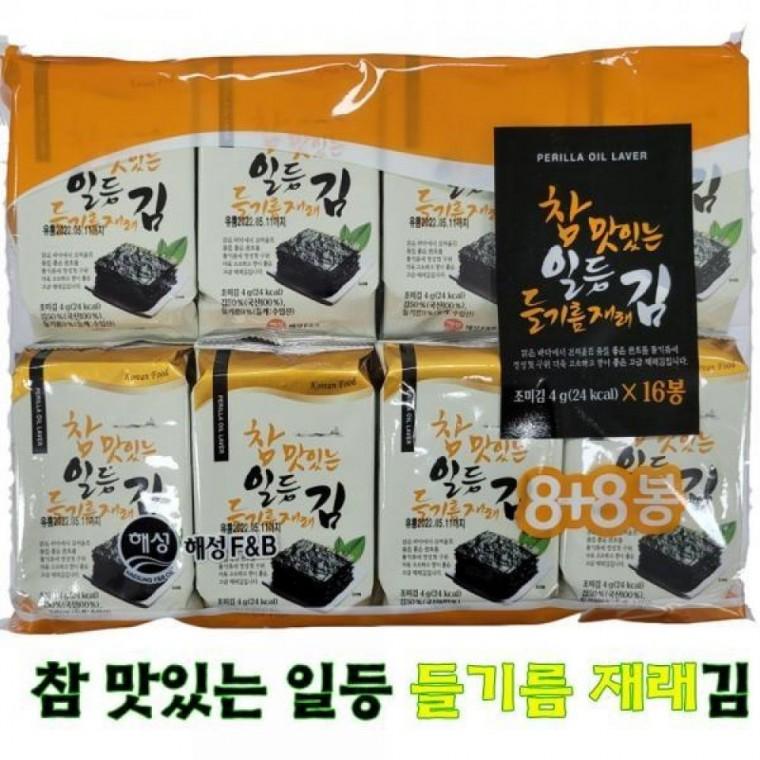 참맛있는일등들기름재래김4g(16봉)