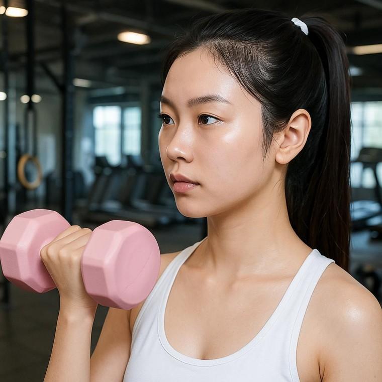 아령 핑크 1.5kg 2개세트 바디필 육각 덤벨 컬러 홈트덤벨 홈트레이닝아