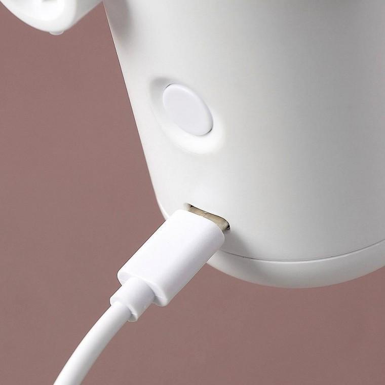 휴대용 전동 화이트 에어펌프 공기주입기 USB 튜브 휴대용에어펌 에어