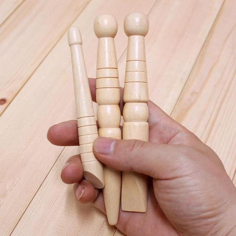 지압안마기 휴대용 핸드마사지기 3p 멀티 원목지압안마 3p 건강용품
