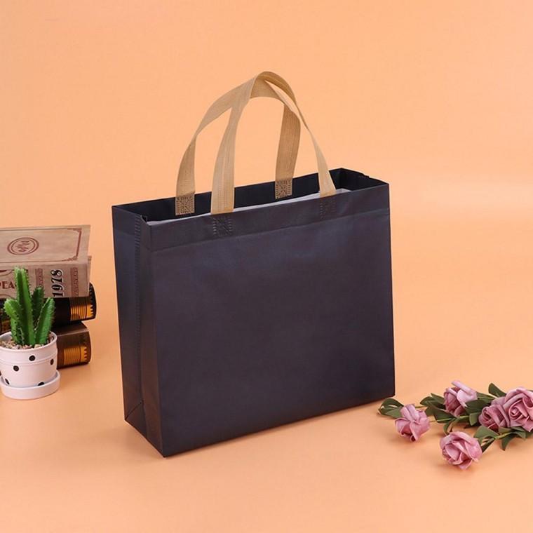 32x28cm 10p 부직포 심플 쇼핑백 네이비 가방 다용도백 부직포쇼핑백 가방 10p