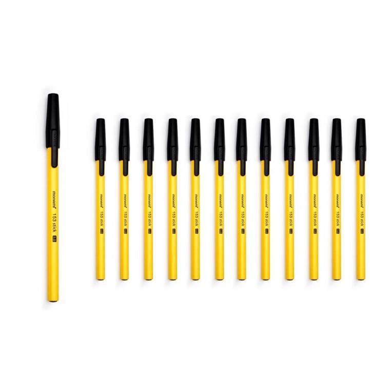 153 모나미 1.0mm 12p세트 사무용볼펜 스틱볼펜 12p세트 모나미 국산볼펜