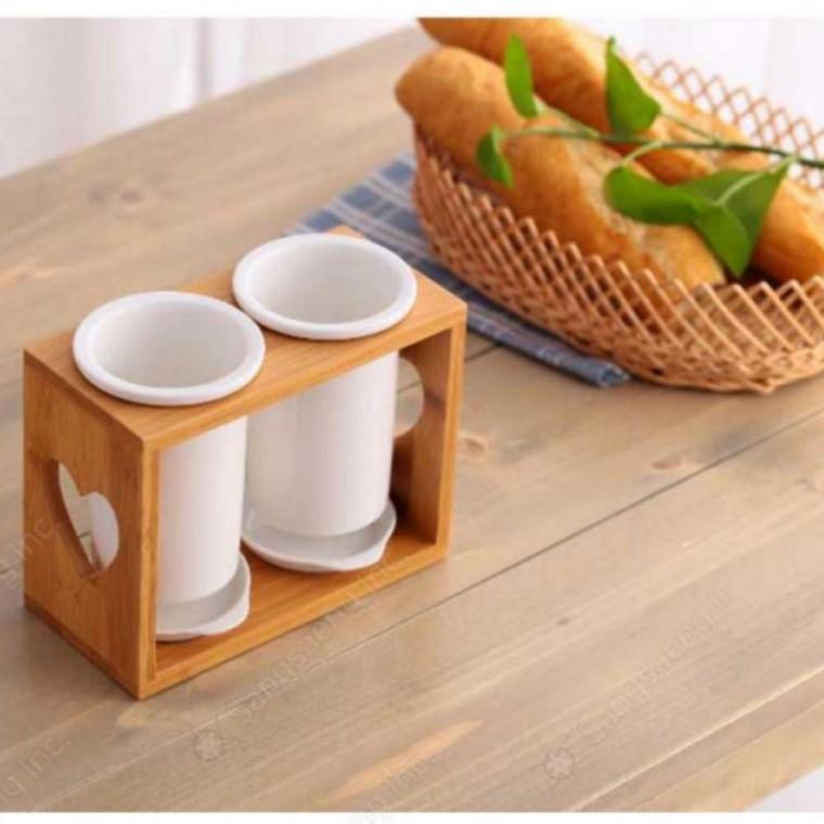 2구 도자기 수저통 북유럽 자동 다용도 플라스틱 물빠짐 꽂이 수저
