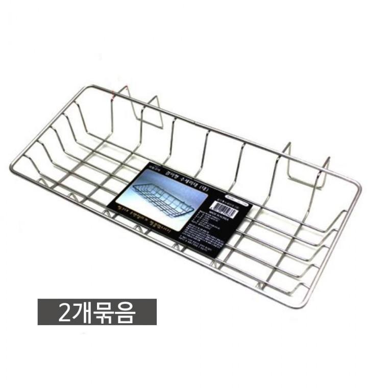 수세미거치대 걸이형 스텐레스 대(275X140X47mm) 수세미 2개
