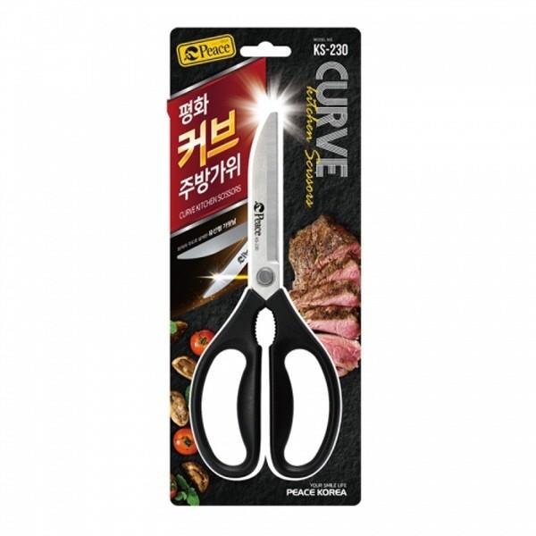 피스코리아 KS-230 커브주방가위 105mm 블랙