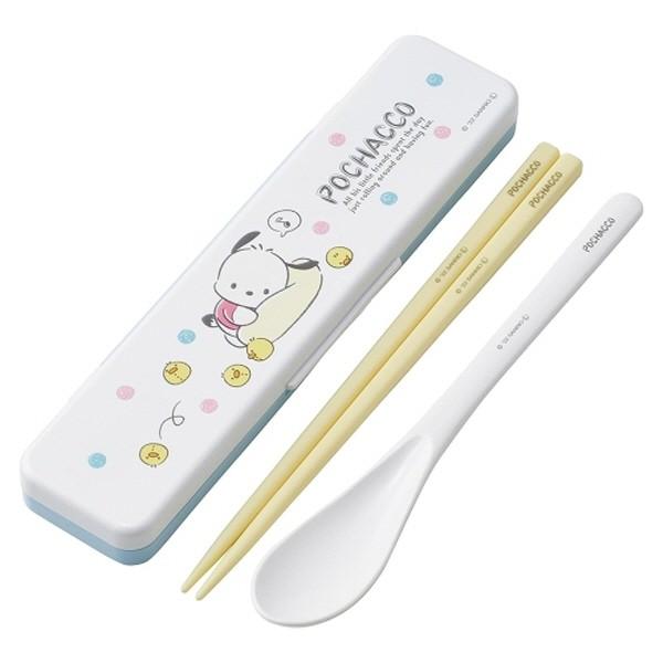 포차코 강아지 소음방지 젓가락수저 콤비세트 18cm