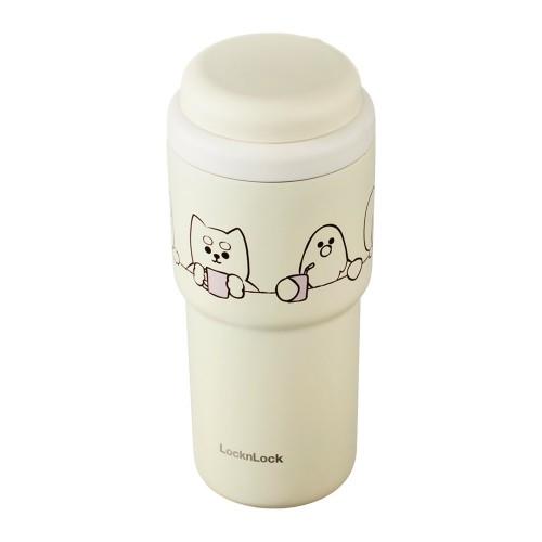 짤툰 짐승친구들 락앤락 마카롱 보온 보냉 텀블러 480ml 크림