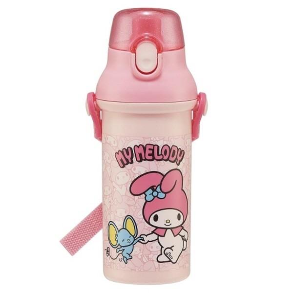 마이멜로디 숨바꼭질 원터치 어깨끈물병 480ml 항균+ 물통