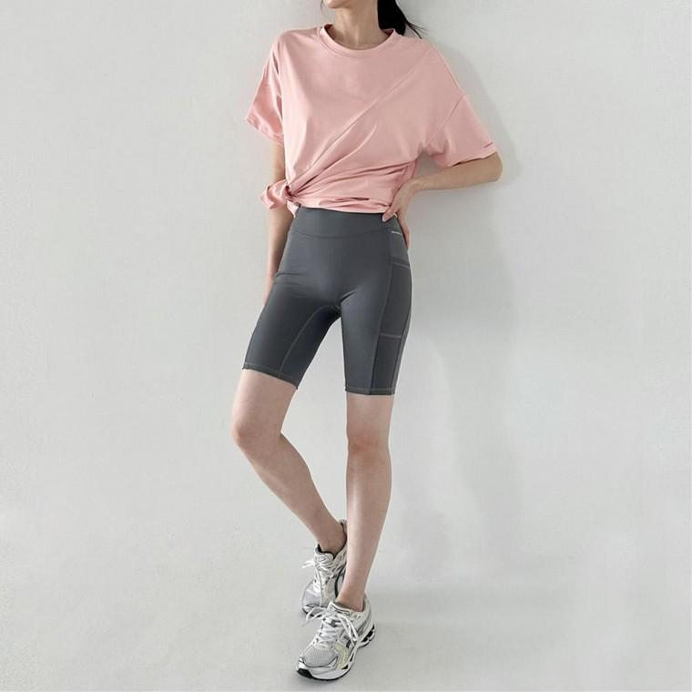 루즈핏 커버업 반팔 티숙 바이커 쇼츠 5부 레깅스set1 (DBC1904DBC1902) 가을 티숙 여성 여성 겨울 박시 원