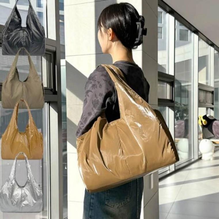 데일리 스타일 디자인 광택 가방 패션 빅사이즈