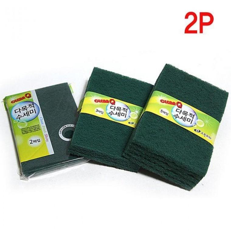 샤방 다목적 청수세미2p 주방잡화 수세미 설겆이 욕실청소