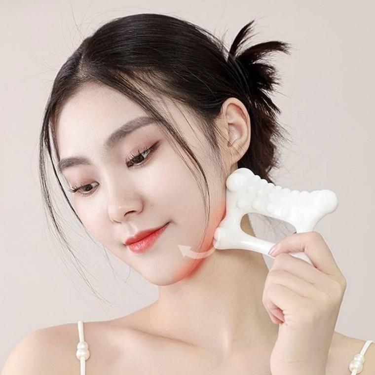 세라믹 괄사 마사지기 얼굴바디 림프순환 마사지