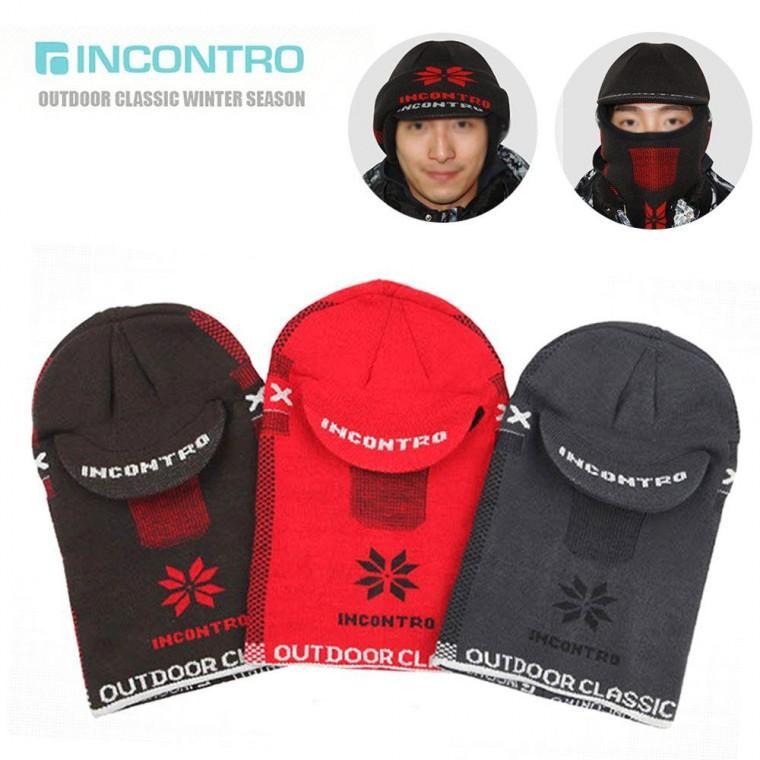 인콘트로 챙 바라클라바 모자와 넥워머를 한번에