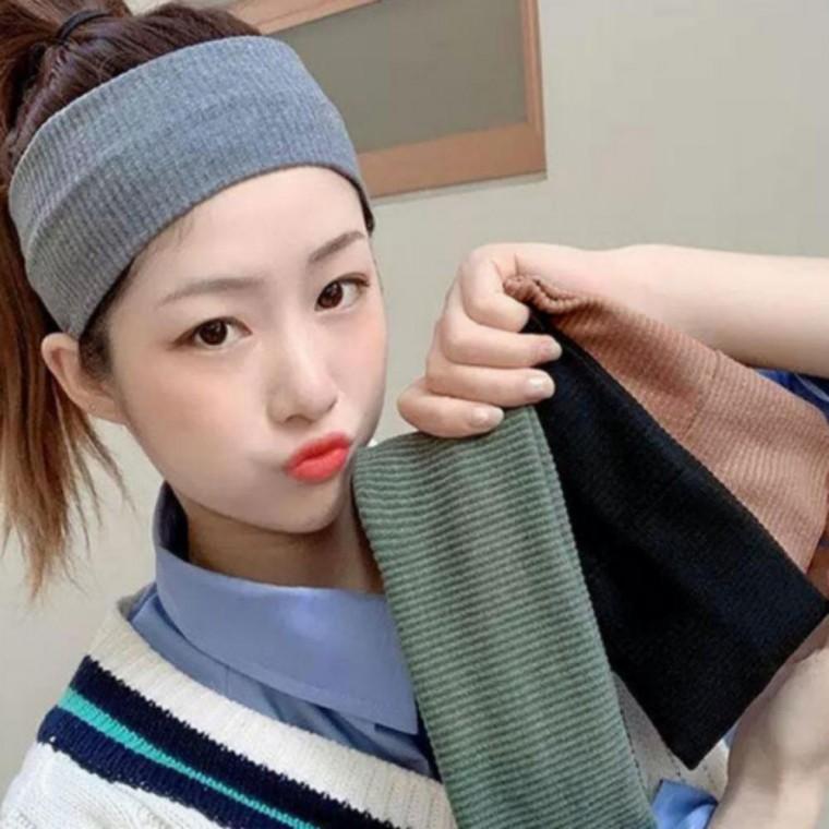 헤어밴드 빈티지 스포츠 니트 겨울 가을 반다나 머리띠