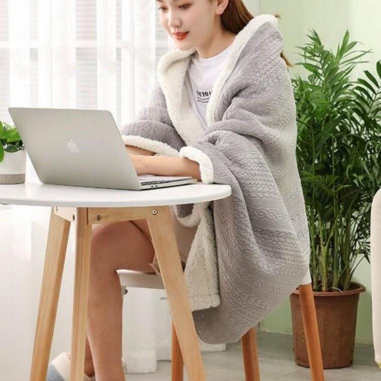 초극세사 양털 무릎 담요 캠핑 소파 망토 담요