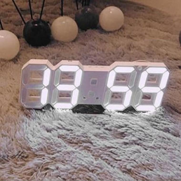 LED 벽시계 무소음시계 디지털벽시계 탁상시계 화이트