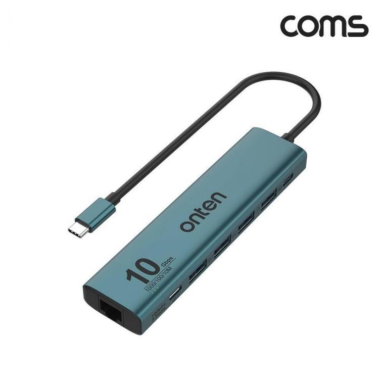 C타입 멀티허브 5포트 Type C USB 3.2 Gen2 10Gbps RJ45 이더넷 랜카드