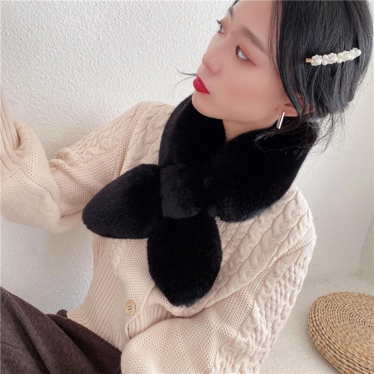 여자 목도리 여성 겨울 크로스 머플러 짧은목도리