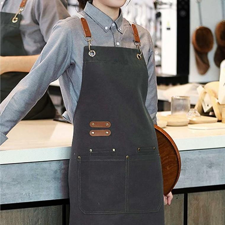 앞치마 그레이 선물 어린이집 카페 미용실