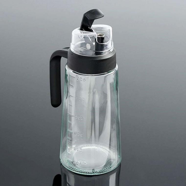 자동개폐 오일병 3p 600ml 블랙 드레싱 시럽 유리