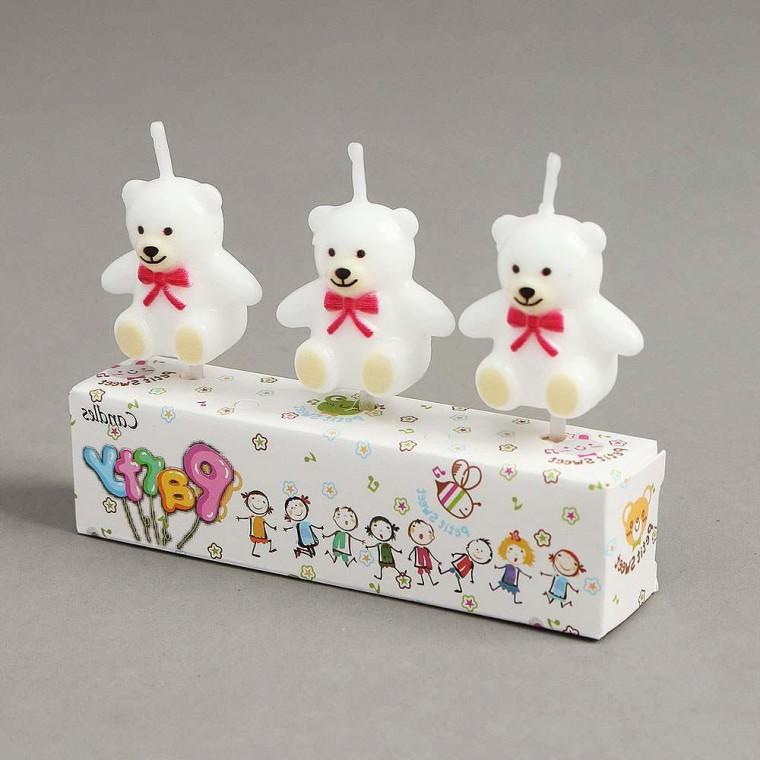 생일초 3개입 x 3세트 화이트 백일 글자 레터링 캔들