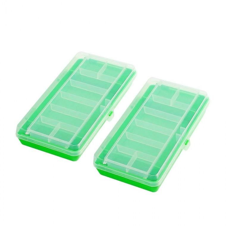 2단 태클박스 2p 그린 보관 찌 원터치 방수