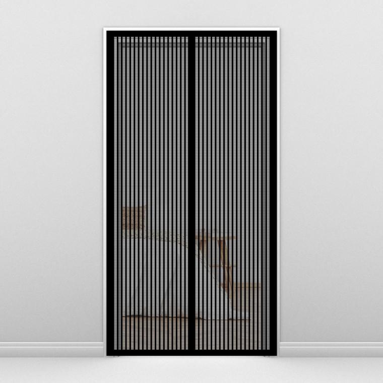 자석 모기장 100x210cm 블랙 접착 출입문 현관 차단