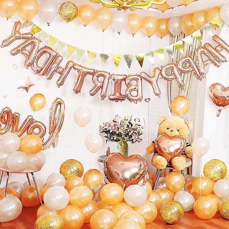생일파티 풍선세트 스위티핑크 손펌프포함 가랜드