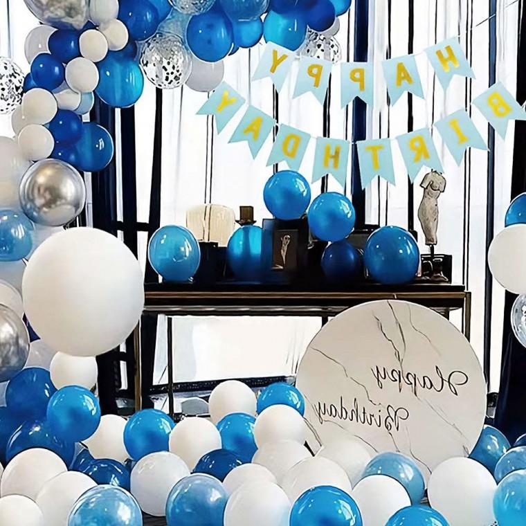 생일파티 풍선세트 클라우드 손펌프포함 행사 레터링