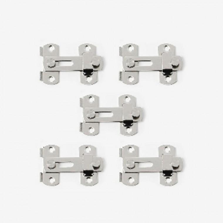 문 잠금쇠 5개세트 7.3x5cm 슬라이딩 철제 빗장