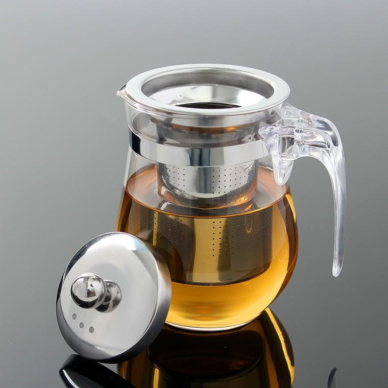 내열유리 차포트 2p세트 500ml 스텐레스 필터 가정용