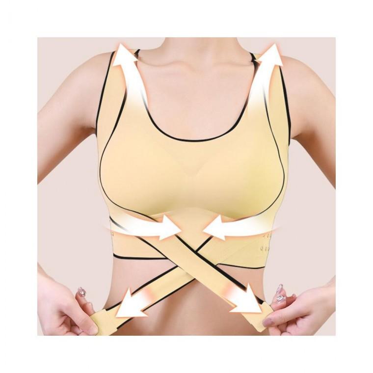 루미나D 속옷 브라 심리스 부유방커버 노와이어 볼륨 자세보정