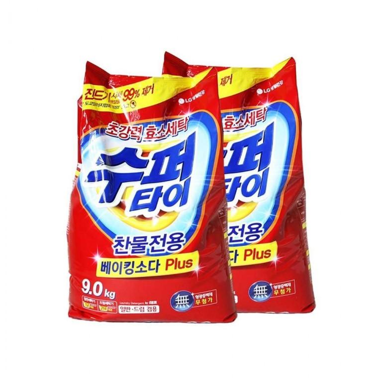 루미나D lg 수퍼타이 세탁세제 가루 9kg+9kg