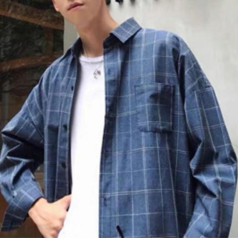 남성 학생 직장인 캐주얼 셔츠 체크남방 패션코디룩