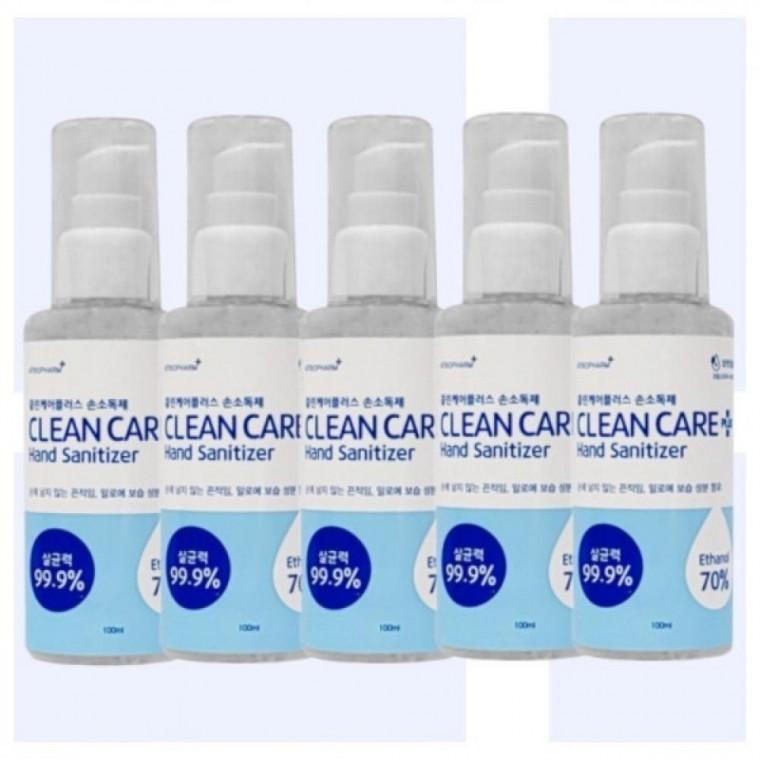휴대용 100ml 5개 소독겔 손소독제 클린케어플러스