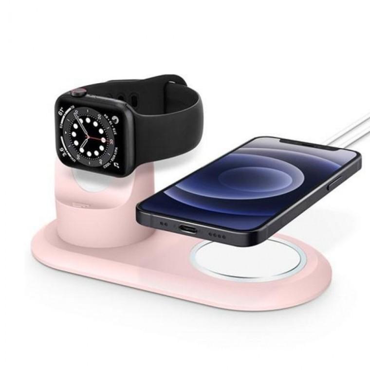 EAS MG-D2 듀얼 도킹스테이션 워치호환 맥세이프 무선충전기 멀티 거치대 탁상용 홀더 Magsafe