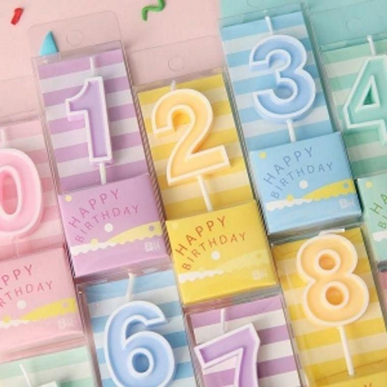 EAS 해피니스숫자생일초10개입 09 기념일케이크초