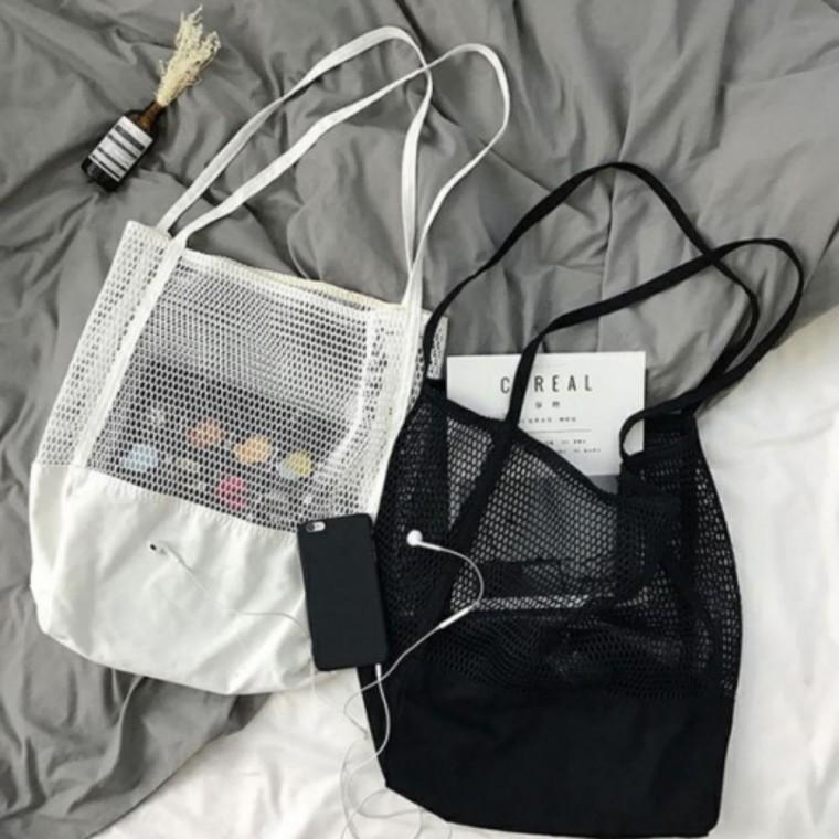 여름 휴가룩 숄더백 그물 네트백 비치백 데일리 가방 여자가방