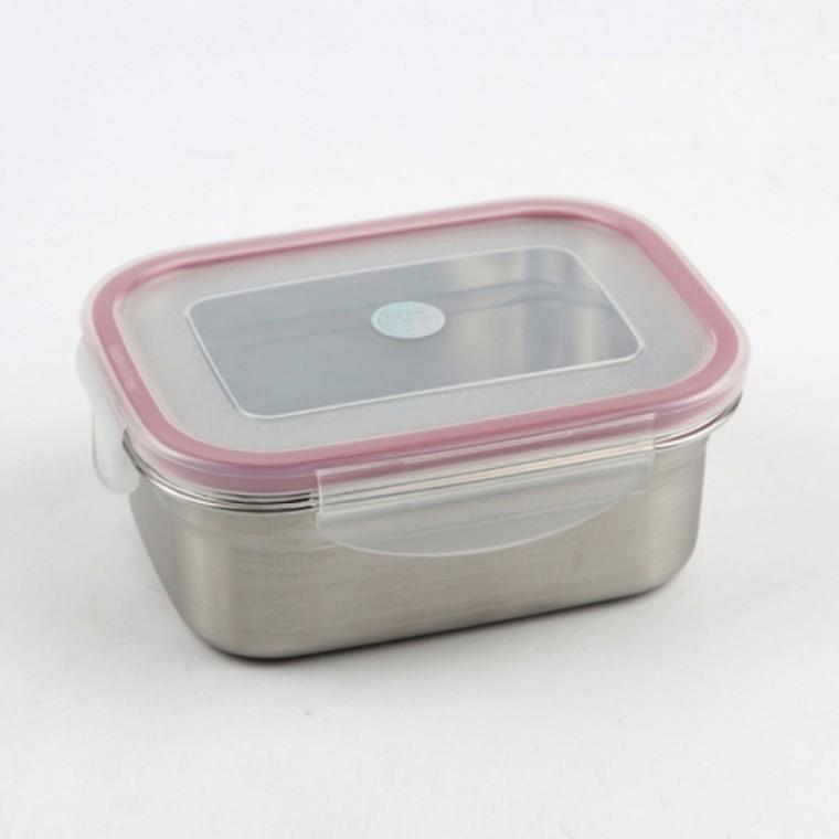 온리원 올스텐 스틸 직사각 밀폐 용기 4호 1000 ML